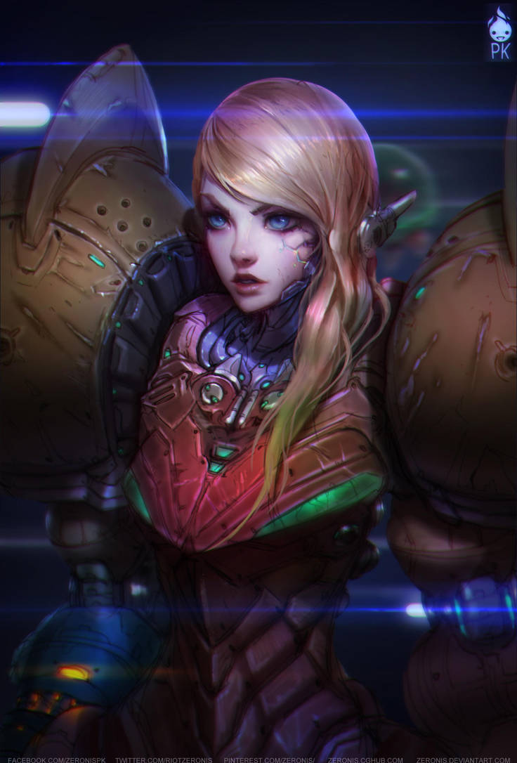 Samus Portrait KKG Artbook by Zeronis