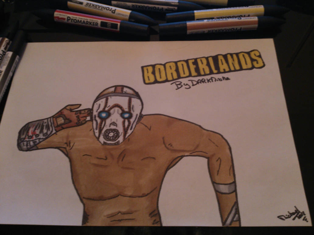 Borderlands Drawing with Promarker by Darkmicha91