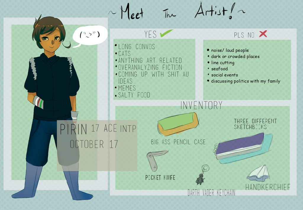 Meet the Artist MEME by Mikan-bases