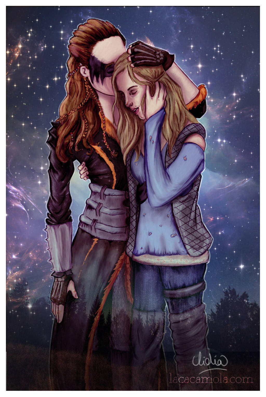 Clexa snuggle by Lizeeeee