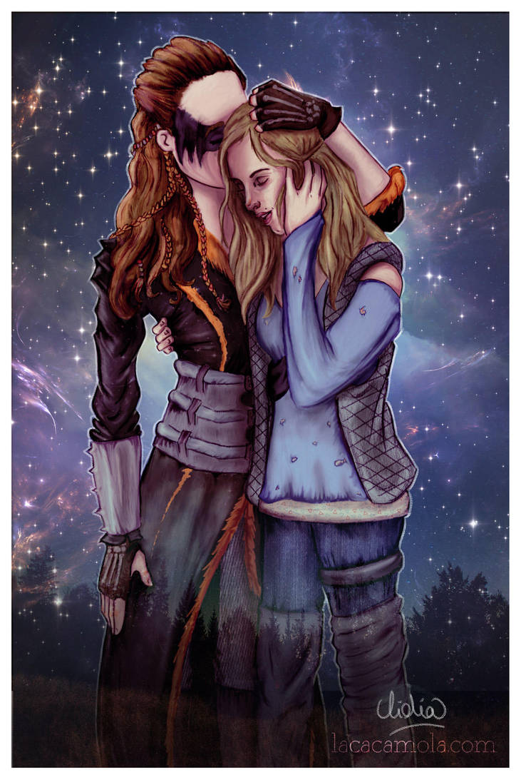 Clexa snuggle by Lizeeeee