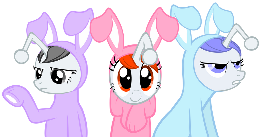 Reddit ponies dressed as Easter bunnies by FabulousPony