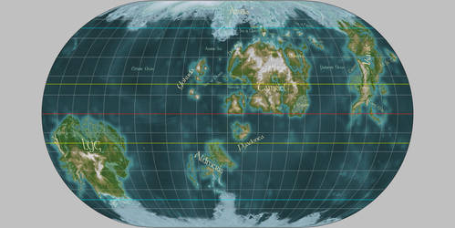 World of Nirn map in Winkel II Projection by n-a-i-m-a