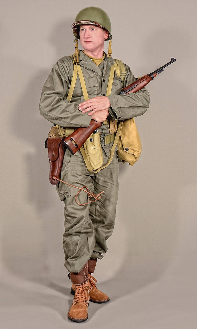 Military uniform US soldiers WW2 HBT OD7 02 by MazUsKarL on DeviantArt