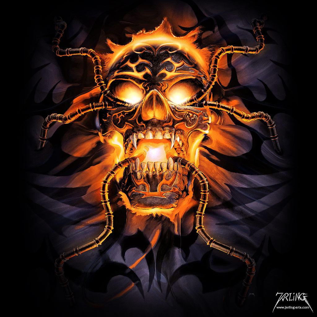 Glowing Skull by jarling-art
