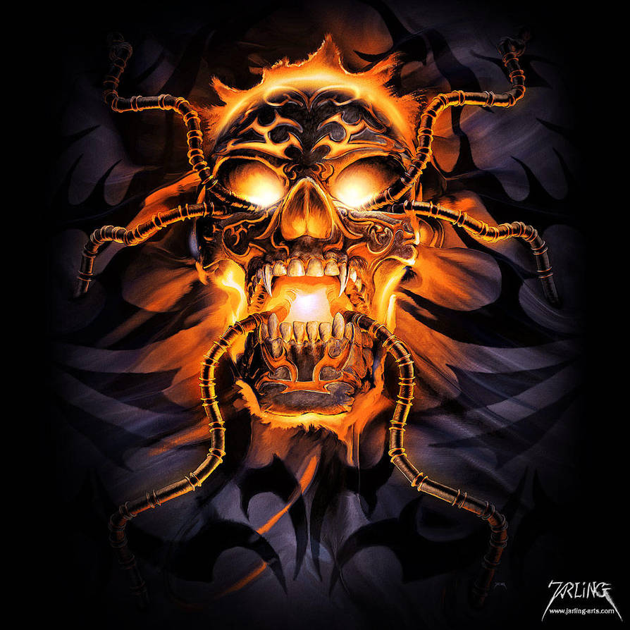 Glowing Skull by jarling-art