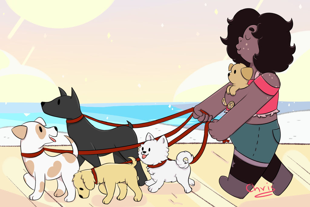 This drawing is a huge coincidence! Like... I was trying to think of stuf to draw and imagined Smoky walking a bunch of dogs... and then the episode happens, It's just exactly the name of the move!...