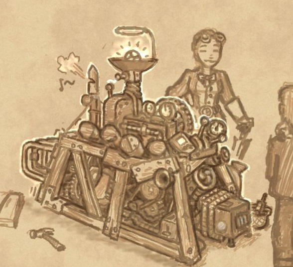 Sketch - Chuubo's Marvelous Wish-Granting Engine by Elyandarin