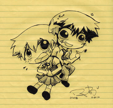 Ash and Misty at school :) by sweetchiyo001