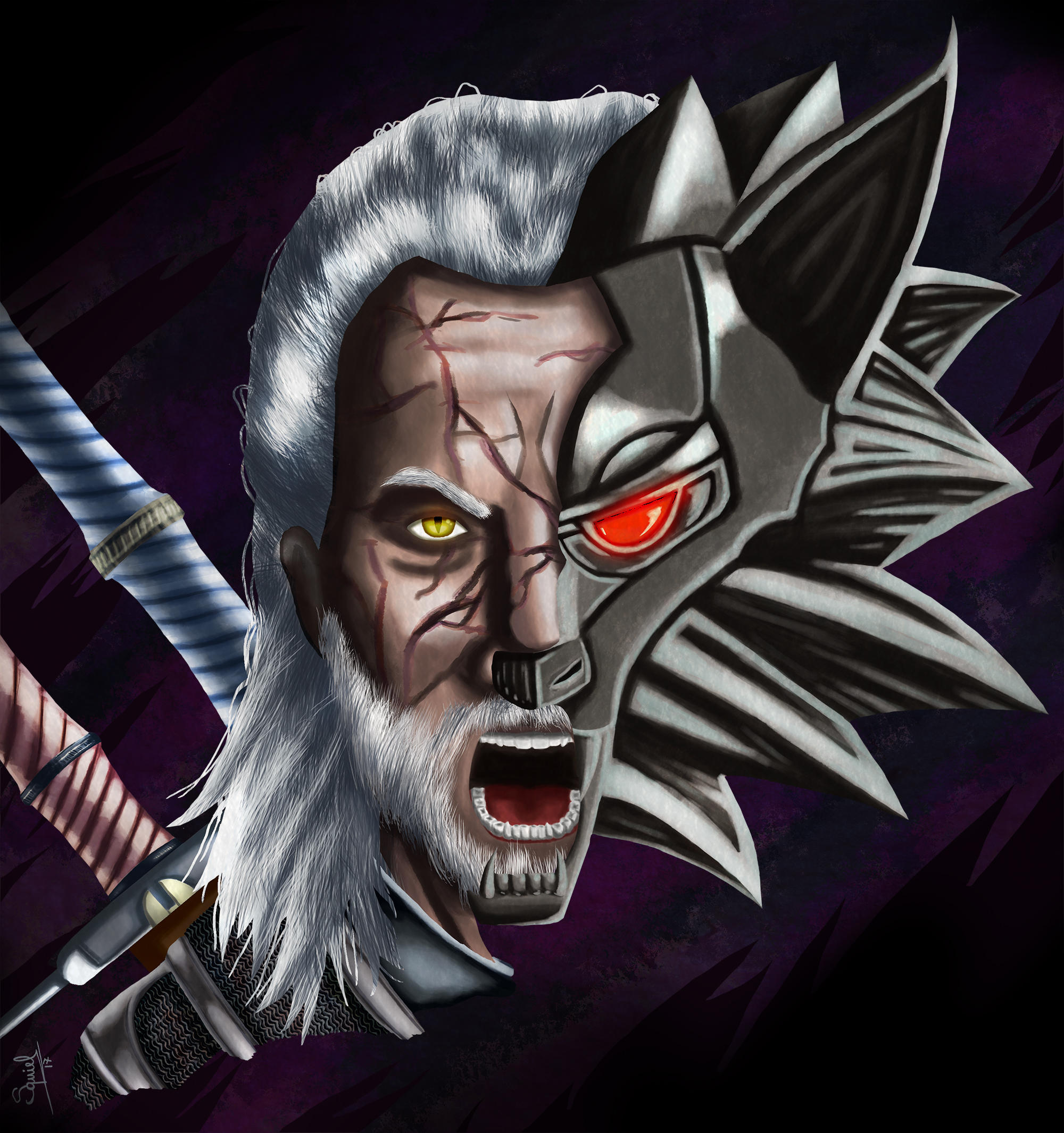 Geralt, the wolf by Ezequielmercado