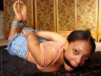 C Unique Hogtied Barefoot in Chains by pene4