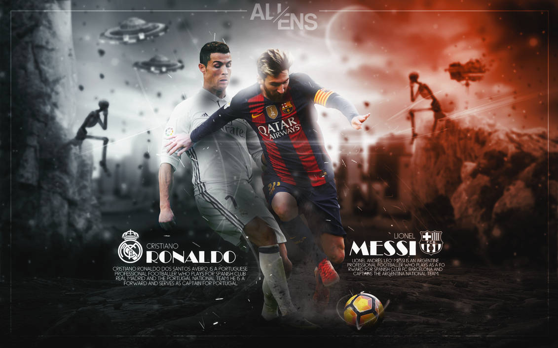 Cristiano Ronaldo and Lionel Messi Wallpaper by ...