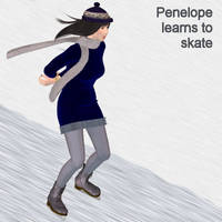 Penelope Learns to Skate by PoserGirlsInTrouble