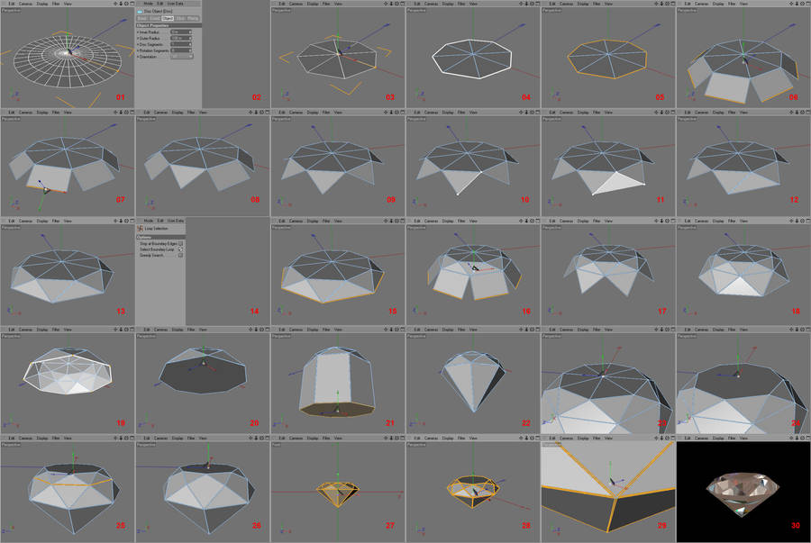 C4Dtut: creating a diamond by sicklizard