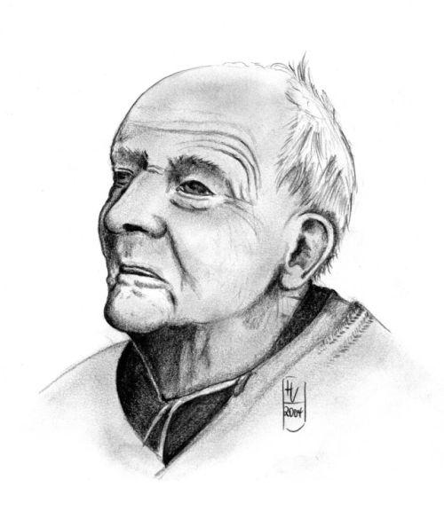 Trauriger alter Mann III by Harc
