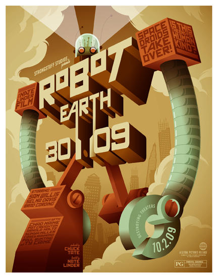 robot earth 3009 poster by strongstuff