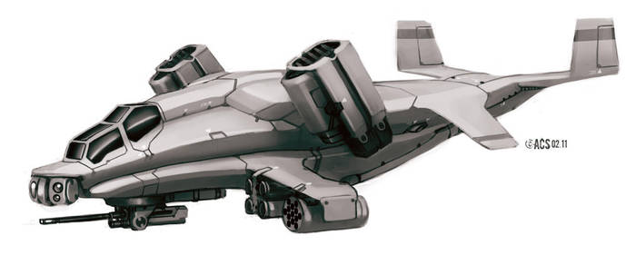 Transport Gunship by Shimmering-Sword