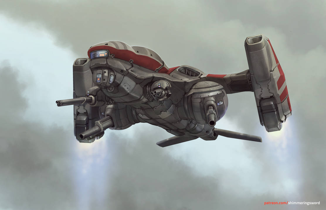Prostor Vtol Gunship By Anthony Scroggins Imaginarytechnology