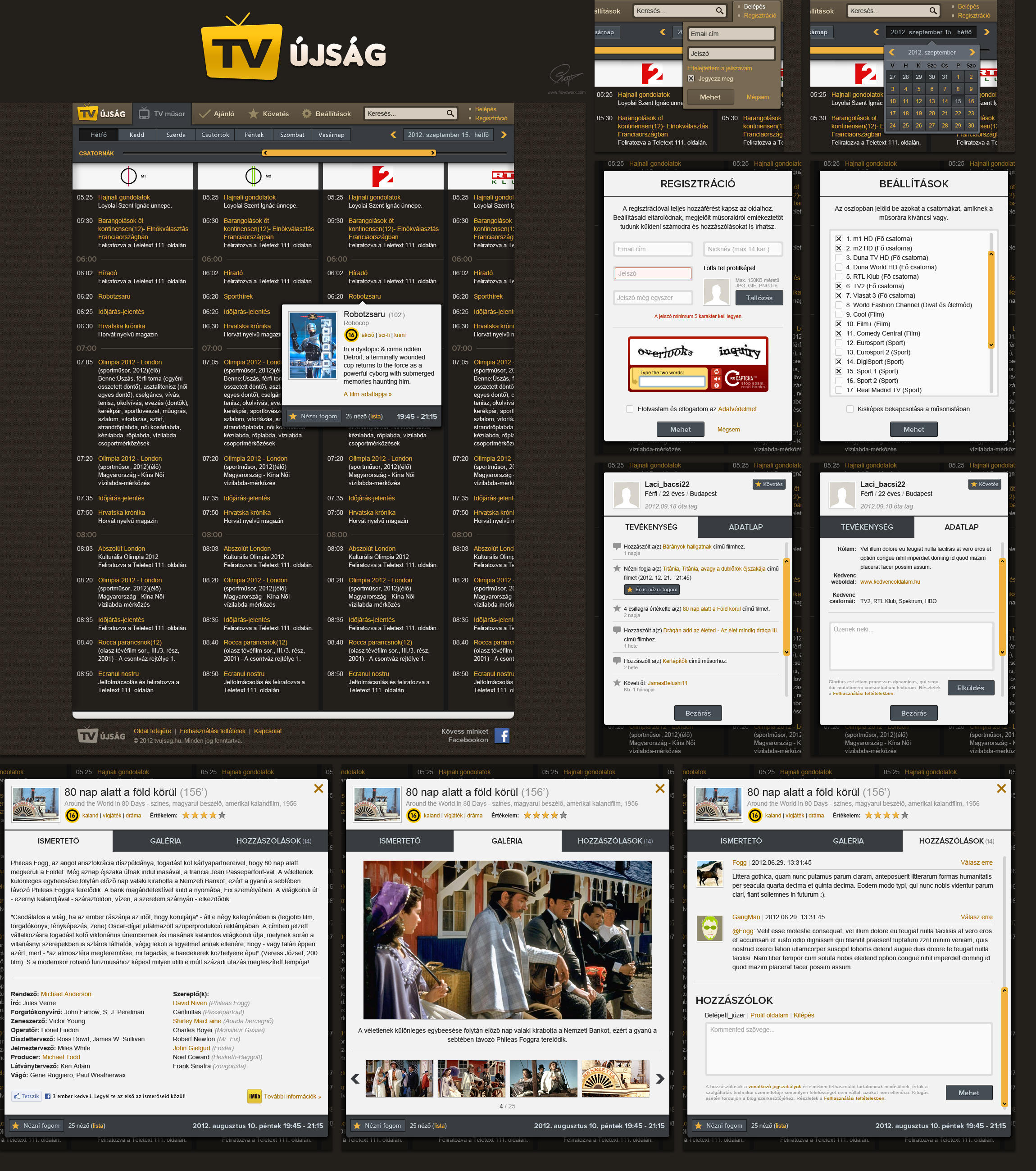 TV program guide UI by floydworx