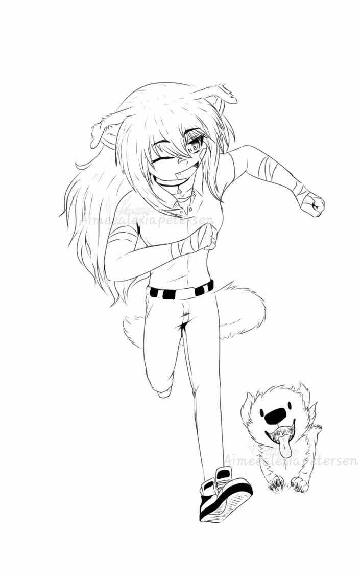 Anime Tomboy Dog Girl By Aimeealexiapetersen On Deviantart