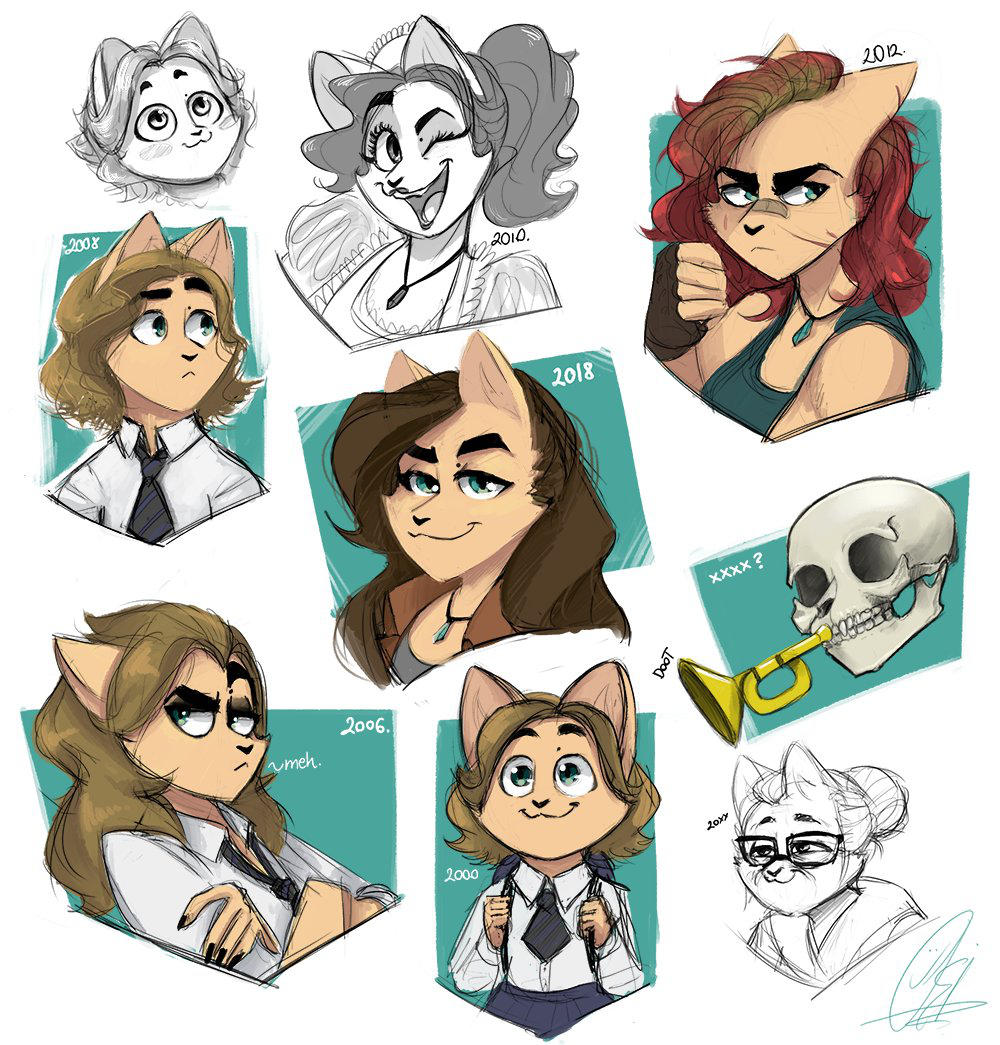 ScribbleNetty - Age Progression - Concept Art by ScribbleNetty
