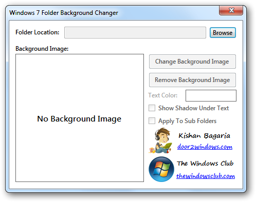 Windows 7 Folder Background Changer by Kishan-Bagaria