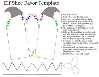 Elf Shoe Favor Template By Desdainart On Deviantart