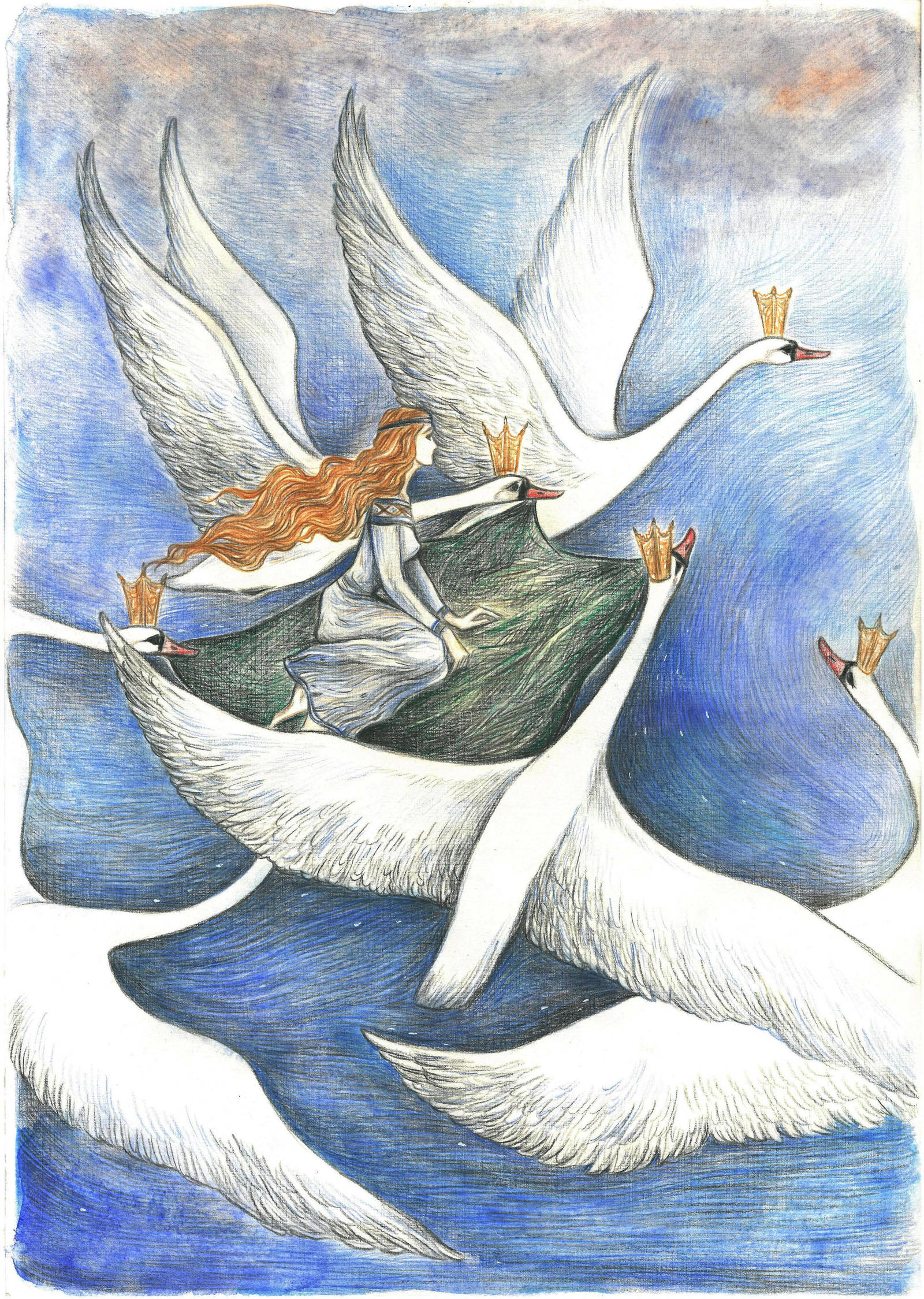 Wild swans. Elisa and her brothers by Ephaistien
