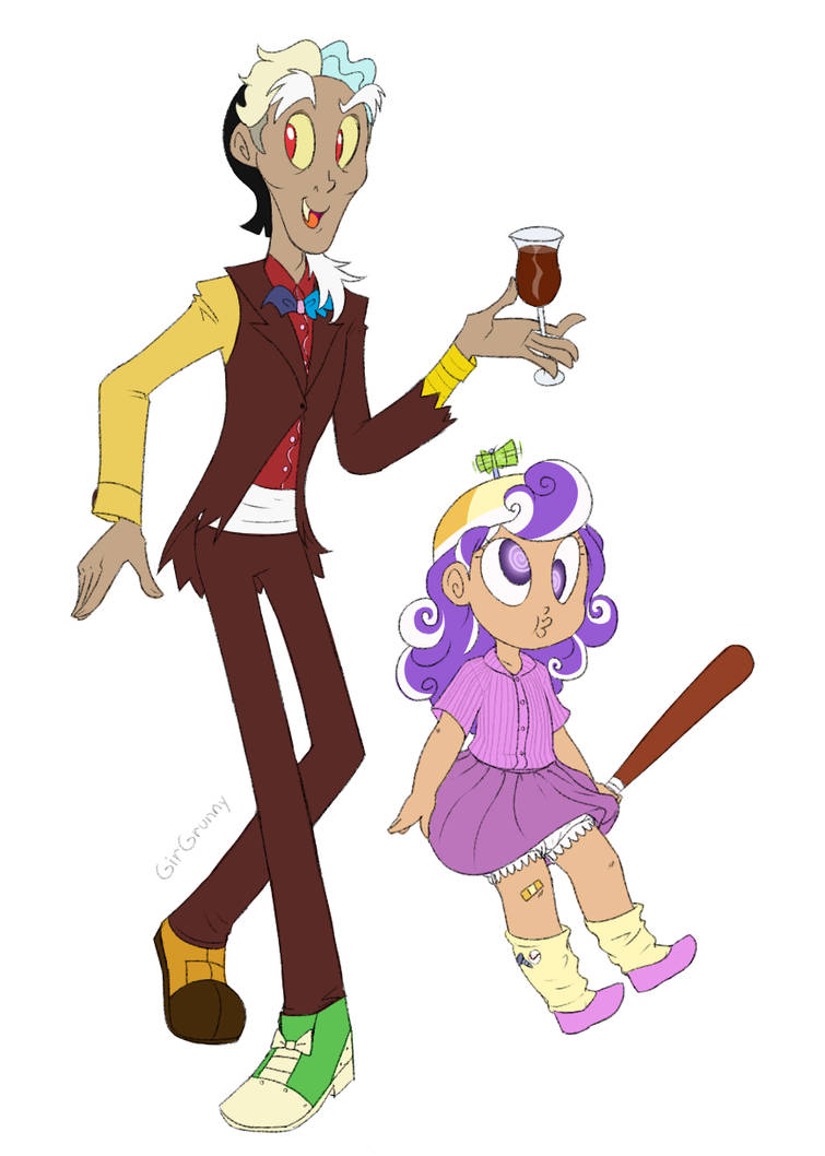 Discord and Screwball Hyoomanz by GirGrunny on DeviantArt