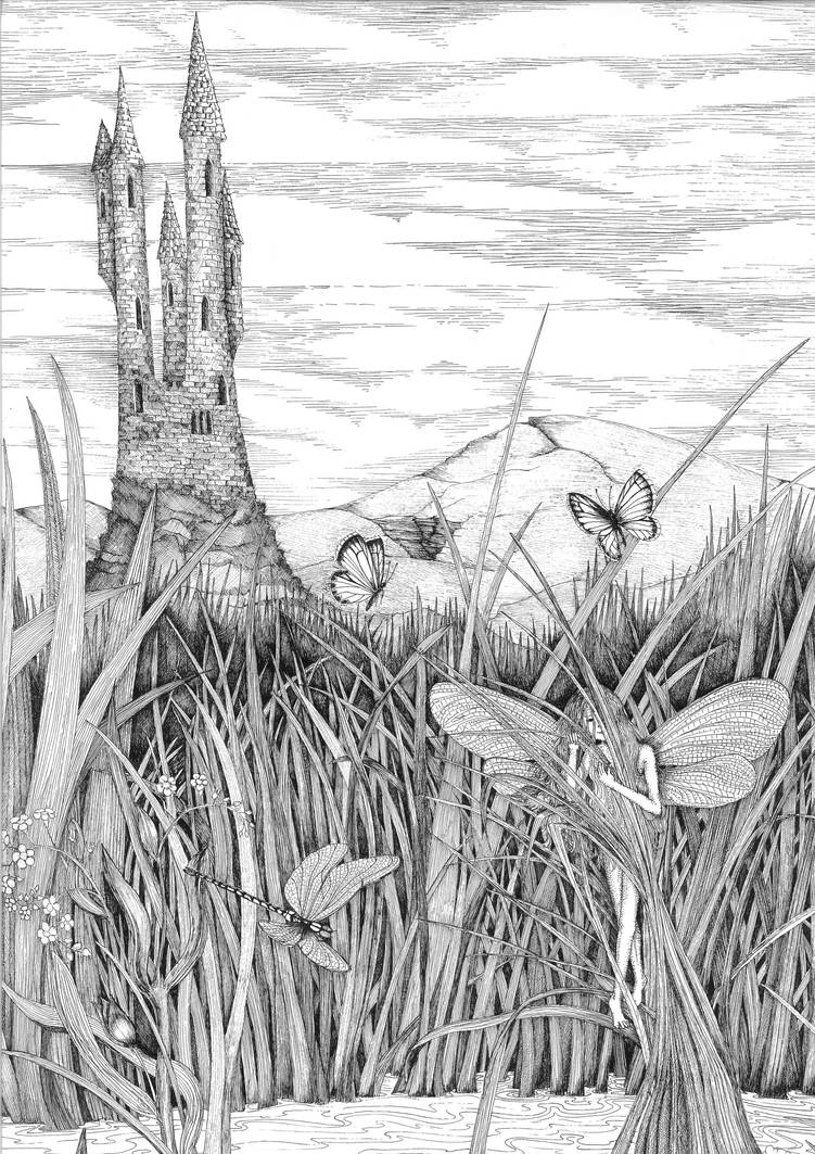 Dragonfly pond by ellfi