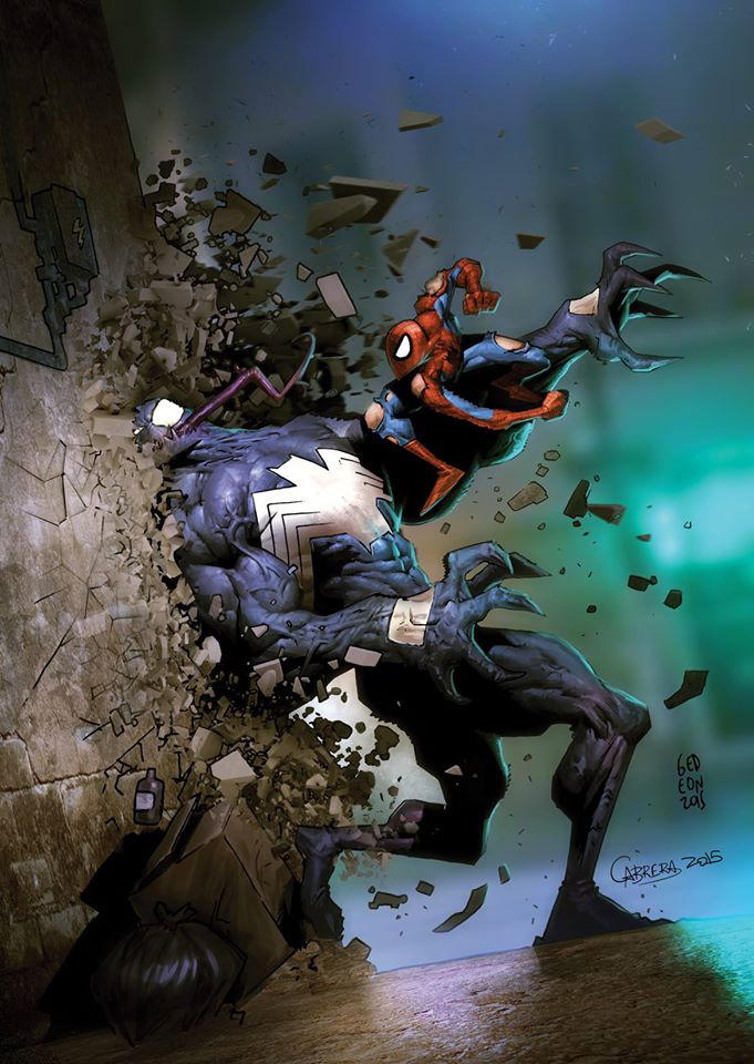 Venom vs Spidey by artbycarlos