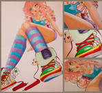 Perspective girl Coloured by Black-Rose227