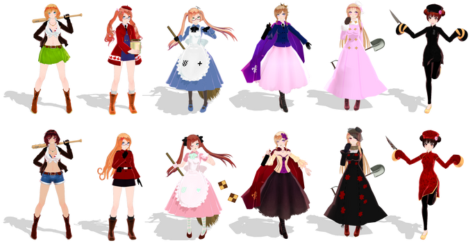{MMD APH} Nyo!Allies DL+Pass~ by Drindrence