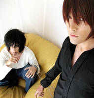 L and Kira cosplay by Zettai-Cosplay