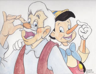 Geppetto and Pinocchio- Fathers Day by Caleb-Eshetu