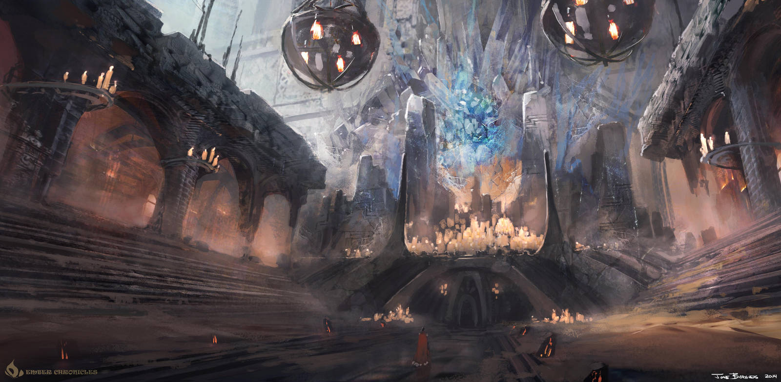 Ancient Temple Interior by whatzitoya