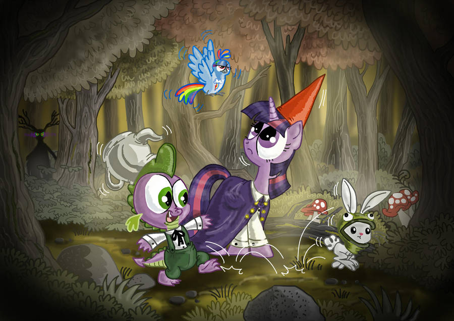 Over the Everfree Forest Wall by seriousdog