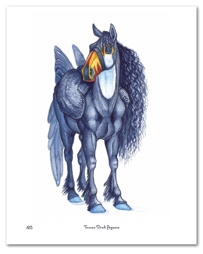 Toucan Draft Pegasus Print (Limited Edition) by CharReed