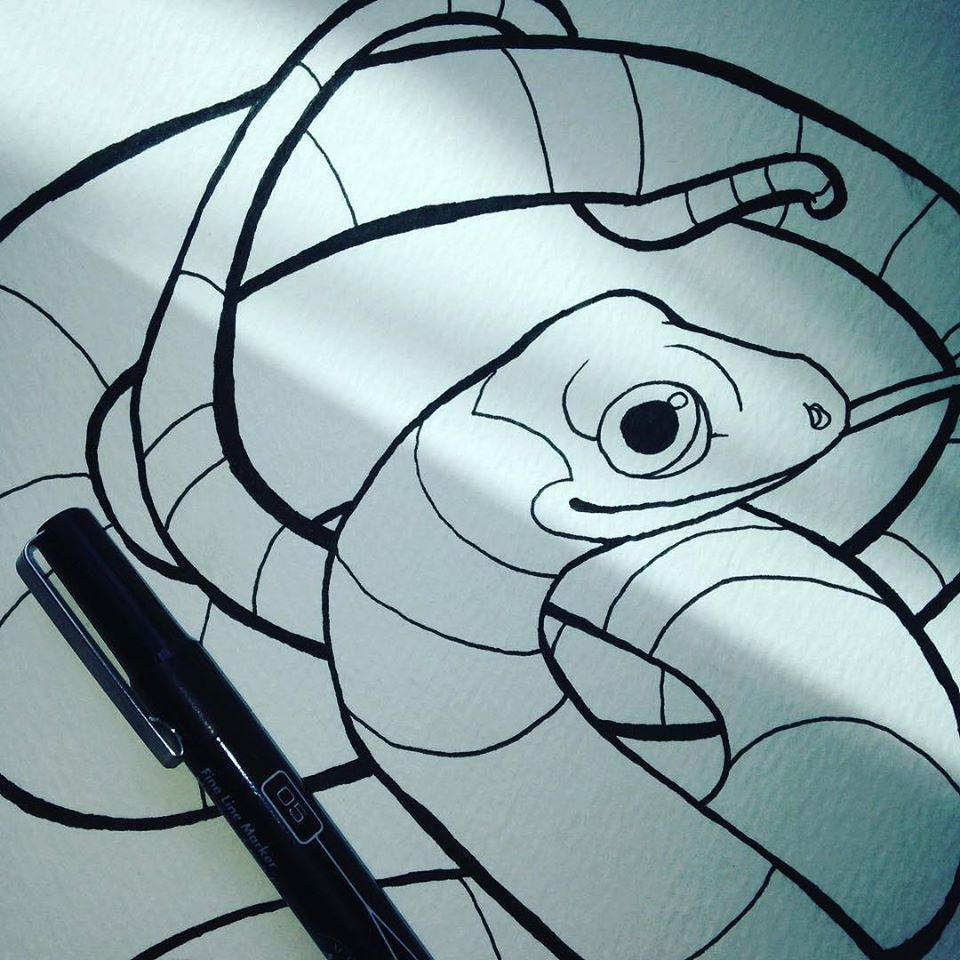 Snake Inks for Colouring Book! by CharReed