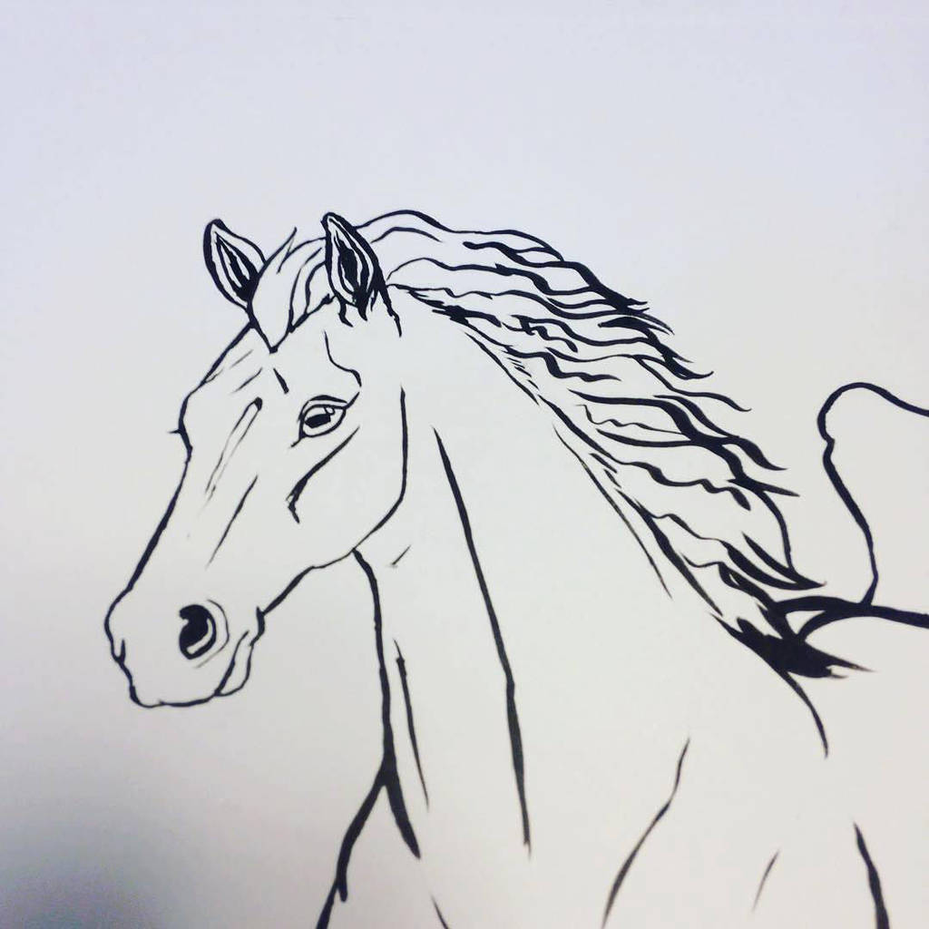 Horse Inks for Colouring Book! by CharReed