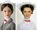 Doll Repaint as Mary Poppins by noeling