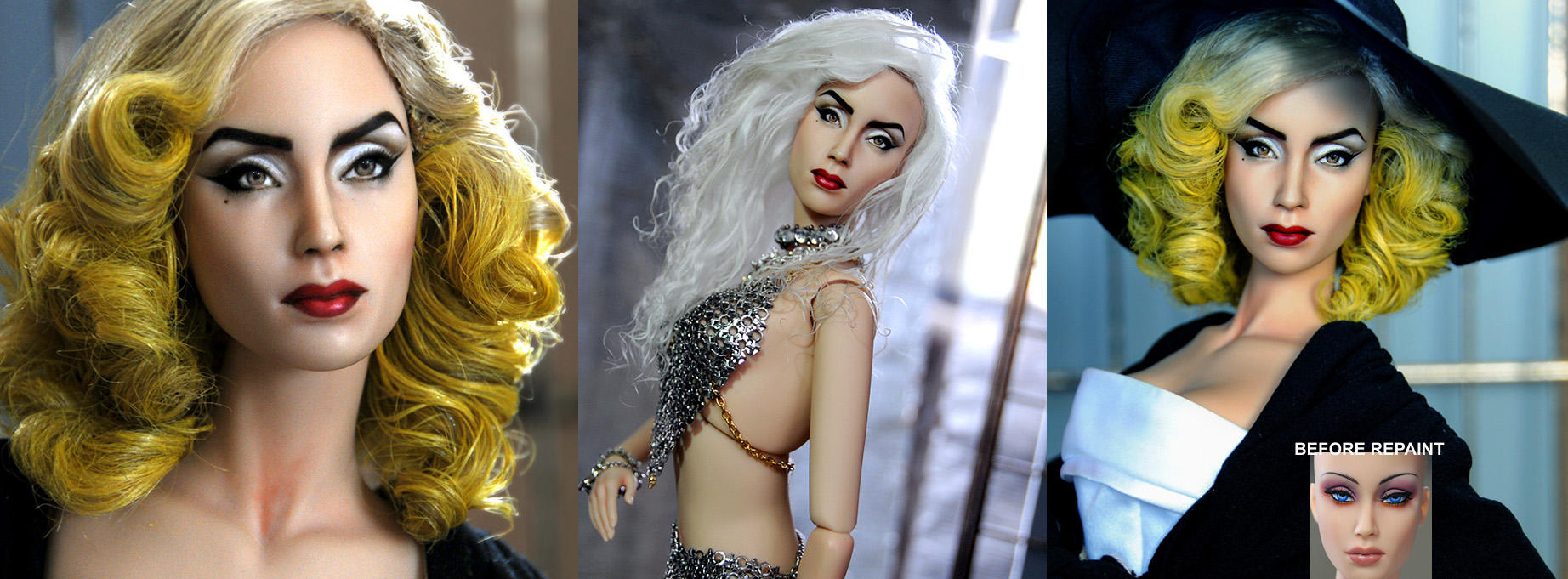 Doll Repaint - LADY GAGA by noeling