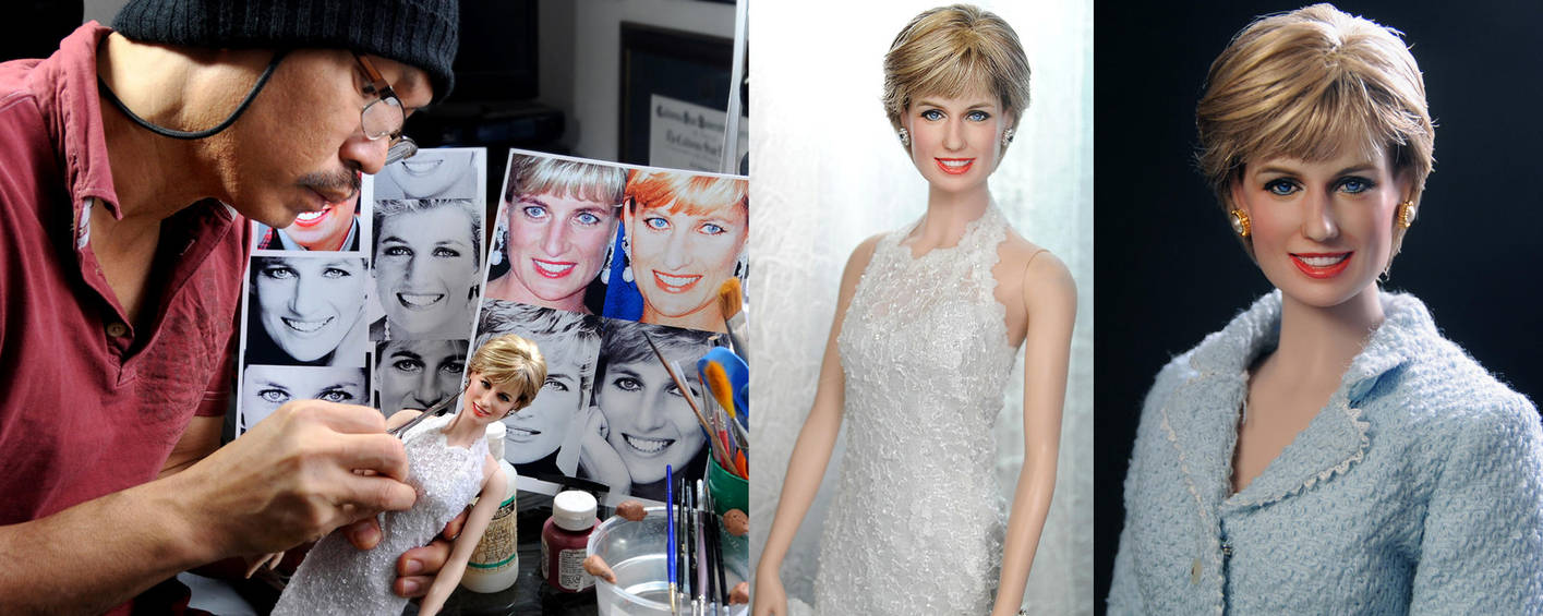 Custom painting Princess Diana doll by Noel Cruz by noeling