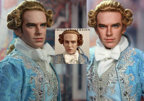 Doll Repaint Beauty and the Beast Prince Adam by noeling