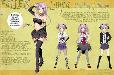 LAMIA Character Design Sheet by OgawaBurukku