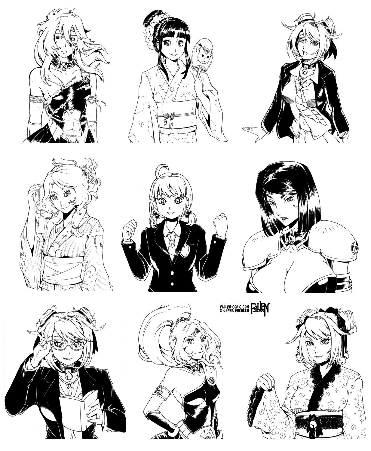 FaLLEN Vol. 2 Kickstarter Sketchboards #1 by OgawaBurukku