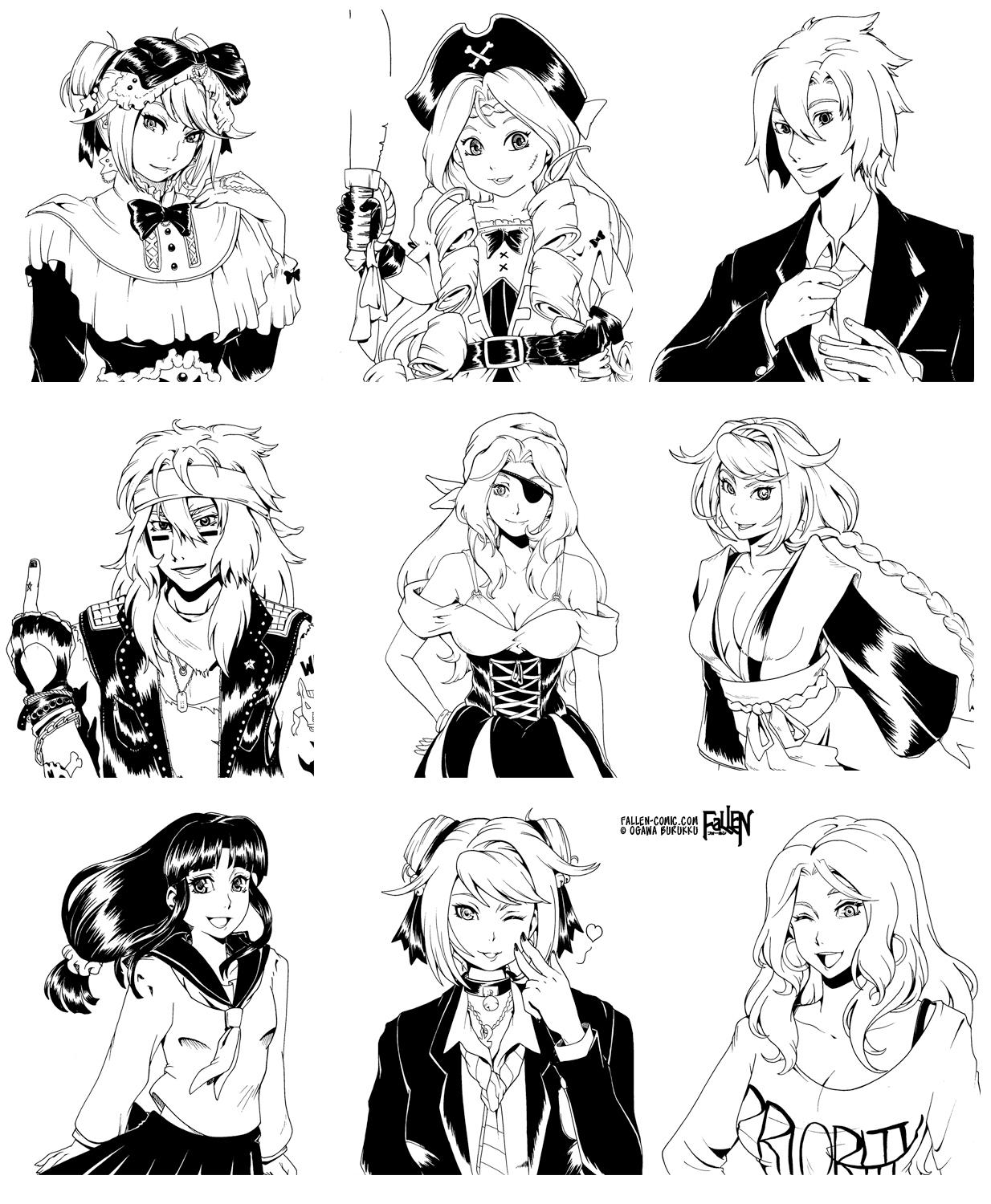 FaLLEN Vol. 2 Kickstarter Sketchboards #2 by OgawaBurukku