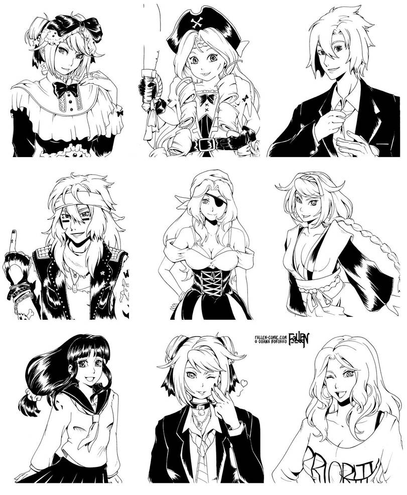 FaLLEN Vol. 2 Kickstarter Sketchboards #2 by OgawaBurukku