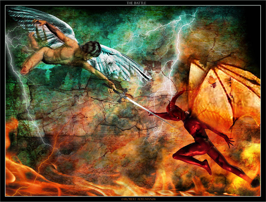 Battle Between Good And Evil by robertadelman