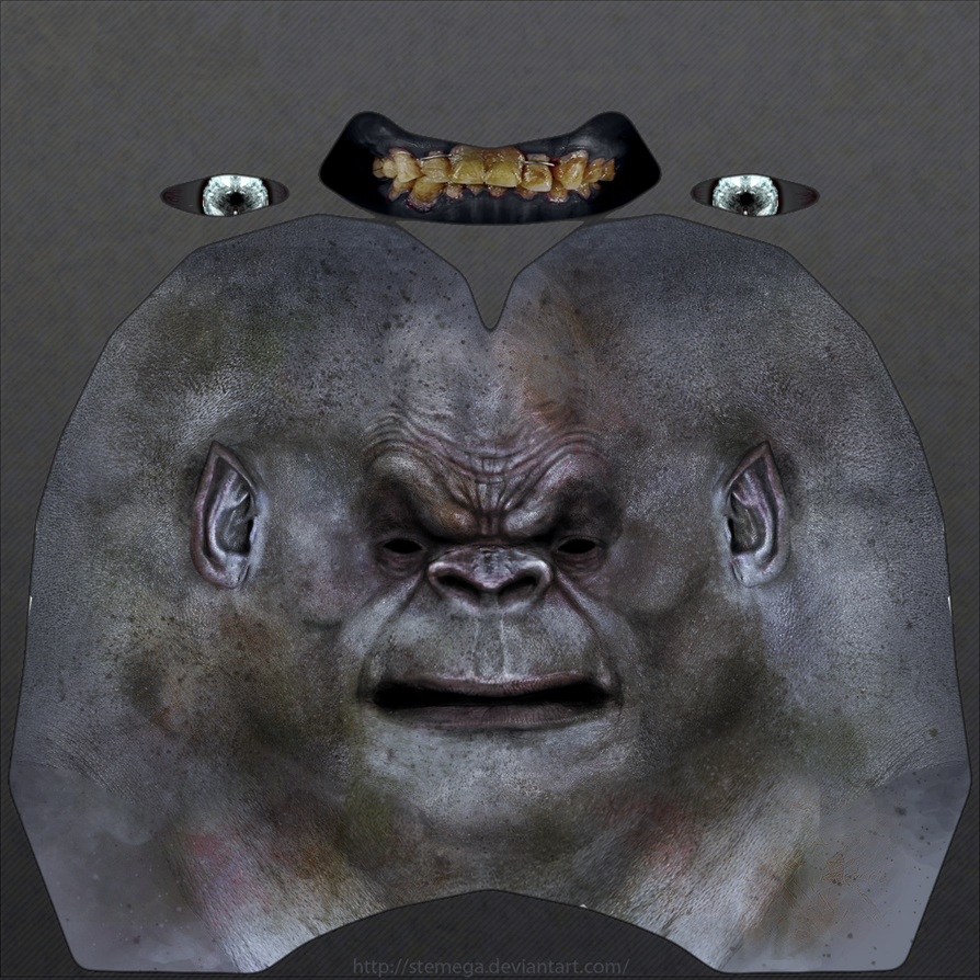 Uruk-hai heads: Sample head texture. by SteMega